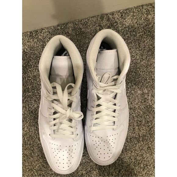 Nike Air Jordan 1 Mid Triple White Mens Size 11 main image 6